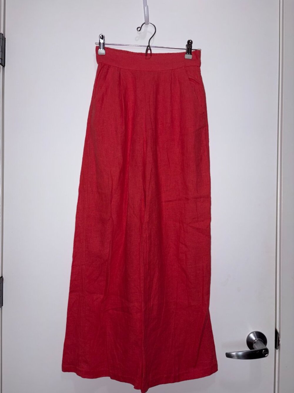 Abercrombie & Fitch Linen-Blend Wide Leg Pants